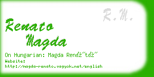 renato magda business card